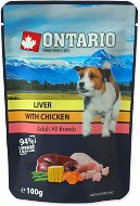 Ontario Kapsička játra s kuřecím ve vývaru 100 g - Dog Food Pouch