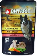 Ontario Kapsička vepřová chrupavka s kuřecím ve vývaru 100 g - Dog Food Pouch