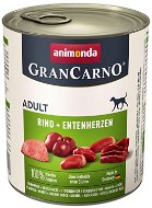 Grancarno konzerva pro psy Adult hovězí, kachní srdce 800 g - Canned Dog Food