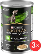 Pro Plan Veterinary Diets Canine HA Hypoallergenic 3 × 400 g - Diet Dog Canned Food