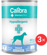 Calibra VD Dog cons. Hypoallergenic Insect & Salmon 3 × 400 g - Diet Dog Canned Food