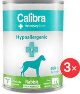 Calibra VD Dog konz. Hypoallergenic Rabbit & Insect 3× 400 g - Diétna konzerva pre psov
