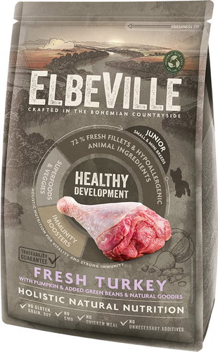 Elbeville Puppy and Junior Mini Healthy Development Fresh Turkey 1,4 kg - Kibble for Puppies - Main image