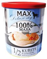 MAX deluxe 1/2 kurčaťa s lososom 800 g - Konzerva pre psov
