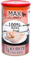 MAX deluxe 3/4 kurčaťa 1200 g - Konzerva pre psov