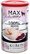 MAX deluxe 3/4 kuřete s ledvinkami 1200 g  - Canned Dog Food
