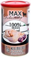 MAX deluxe 3/4 kuřete se srdcem 1200 g  - Canned Dog Food