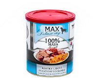 MAX deluxe kostky libové svaloviny s lososem 800 g  - Canned Dog Food