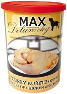 MAX deluxe kúsky kurčaťa s mrkvou 400 g - Konzerva pre psov