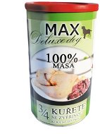 MAX deluxe 3/4 kuřete se zvěřinou 1200 g  - Canned Dog Food