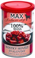 MAX deluxe kostky hovězí svaloviny 400 g - Canned Dog Food