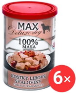 Sokol Falco MAX deluxe lean muscle meat cubes 6 × 400 g - Canned Dog Food
