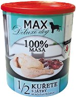 MAX deluxe 1/2 kuřete s játry 800 g  - Canned Dog Food