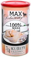 MAX deluxe 3/4 kurčaťa s kačicou 1 200 g - Konzerva pre psov