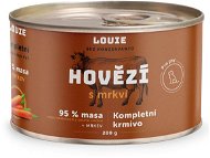 LOUIE hovězí (95% v pevné složce) s mrkví 200 g - Canned Dog Food