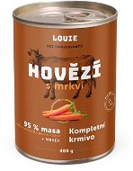 LOUIE hovädzie (95 % v pevnej zložke) s mrkvou 400 g - Konzerva pre psov