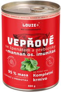 LOUIE Vepřové se špenátem a prebiotiky 400 g - Konzerva pro psy