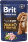 Brit Premium by Nature Dog Fillets in Gravy Chicken & Green Peas 85 g - Kapsička pro psy