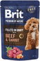 Brit Premium by Nature Dog Fillets in Gravy with Beef & Carrot 85 g - Kapsička pro psy