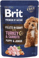 Brit Premium by Nature Dog Puppy & Junior Fillets in Gravy with Turkey & Carrots 85 g - Kapsička pro psy