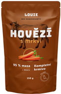LOUIE kapsička hovězí (95% v pevné složce) s mrkví, vitamíny a minerály 150 g - Dog Food Pouch