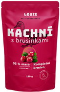 LOUIE kapsička kachní (95% v pevné složce) s brusinkami, vitamíny a minerály 150 g - Dog Food Pouch