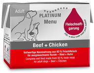 Platinum Natural Menu Beef + Chicken 90 g 12 pcs - Canned Dog Food