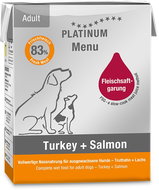 Platinum Natural Menu Turkey + Salmon 185 g 12 pcs - Canned Dog Food