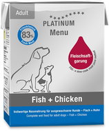 Platinum Natural Menu Fish + Chicken 185 g 12 pcs - Canned Dog Food