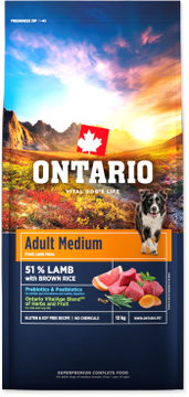 Ontario Adult Medium Lamb & Brown Rice 12 kg - Granule pro psy | Alza.cz