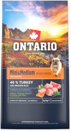 Ontario Mini & Medium Weight Control Turkey & Brown Rice 6,5 kg - Granule pro psy