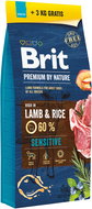 Brit Premium by Nature Sensitive Lamb 15 + 3 kg - Granule pro psy