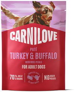 Carnilove Dog Pouch Paté Turkey & Buffalo with Rose Petals 300 g - Dog Food Pouch