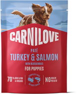 Carnilove Dog Pouch Paté Turkey & Salmon with Blueberries for Puppies 300 g - Dog Food Pouch