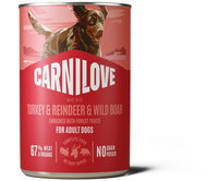 Carnilove Dog Can Paté Made with Turkey & Reindeer & Wildboar 400 g - Canned Dog Food
