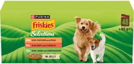 Friskies Adult kapsičky pro psy hovězí, kuře, jehněčí v želé 48 × 85 g - Dog Food Pouch