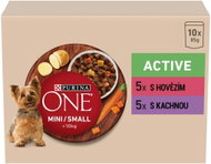Purina ONE Mini Dog Active kapsičky pro psy hovězí a kachna ve šťávě 10 × 85 g - Dog Food Pouch