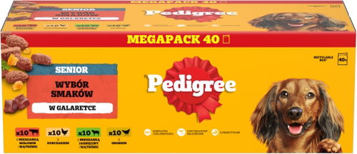 Pedigree Senior Mixed Selection pouches, 40 × 100 g - Dog Food Pouch - Main image
