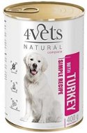 4Vets NATURAL SIMPLE RECIPE with turkey 400g canned for dogs - Canned Dog Food