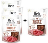 Brit Jerky Beef Fillets 80 g, 3 + 1 zadarmo - Maškrty pre psov