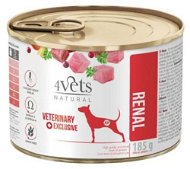 4Vets Natural Veterinary Exclusive Renal 185 g - Diet Dog Canned Food