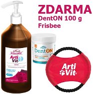 Vitar Veterinae Artivit sirup 1000 ml + 100g DentOn + frisbee hračka pre psy - Kĺbová výživa pre psov