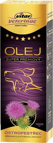 Vitar Veterinae Ostropestřec olej 1000 ml - Olej pro psy - Hlavní obrázek