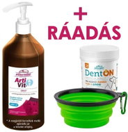 Vtar Veterinae Artivit szirup 1000 ml + RÁADÁS DentOn 100 g + utazótál - Kutya ajándékcsomag