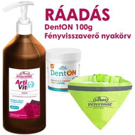 Vitar Veterinae Artivit szirup 1000 ml + DentON 100 g + fényvisszaverő nyakörv - Kutya izületvédő