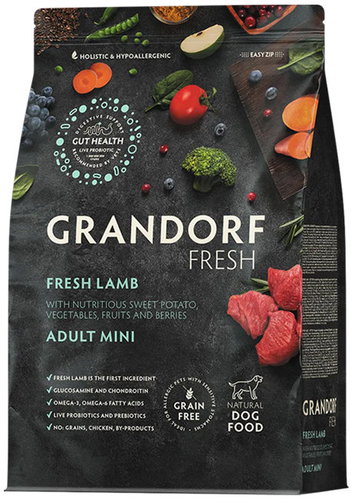 Grandorf FRESH Adult Mini Dog Food - Lamb 1kg - Dog Kibble - Main image