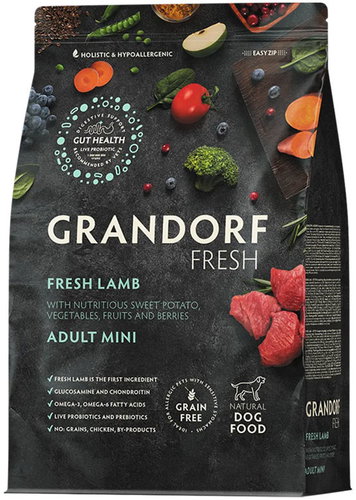Grandorf FRESH Dog Granules Adult Mini - Lamb 3kg - Dog Kibble - Main image