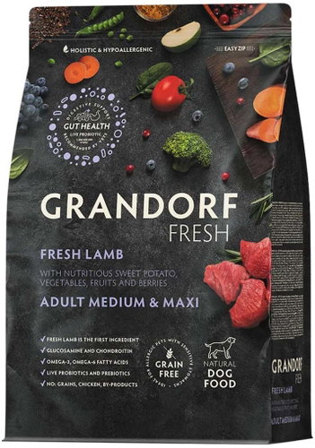 Grandorf FRESH Dog Kibble for Adult Medium & Maxi Breeds - Lamb 10kg - Dog Kibble - Main image