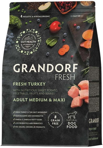 Grandorf FRESH granule pro psy Adult Medium & Maxi - Krocan 10 kg - Granuly pre psov - Hlavný obrázok