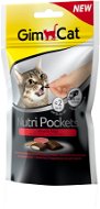 GimCat Nutri Pockets hovädzie a malt-soft pasta 60 g - Maškrty pre mačky